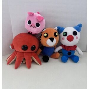 Roblox Plush Stuffed Toy Lot of 4 - Piggy Clown Adopt Me Pet Simulator Octopus